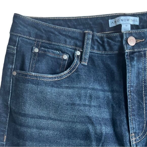 NWT And Now This The Slim Jean High Rise Long line Leg Dark Rinse Jeans sz 32 - Picture 7 of 13